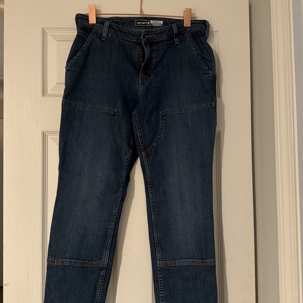 Women's Size 6 Short Carhartt  Rugged Flex Relaxed Fit Straight‎ Jeans Denim NWT